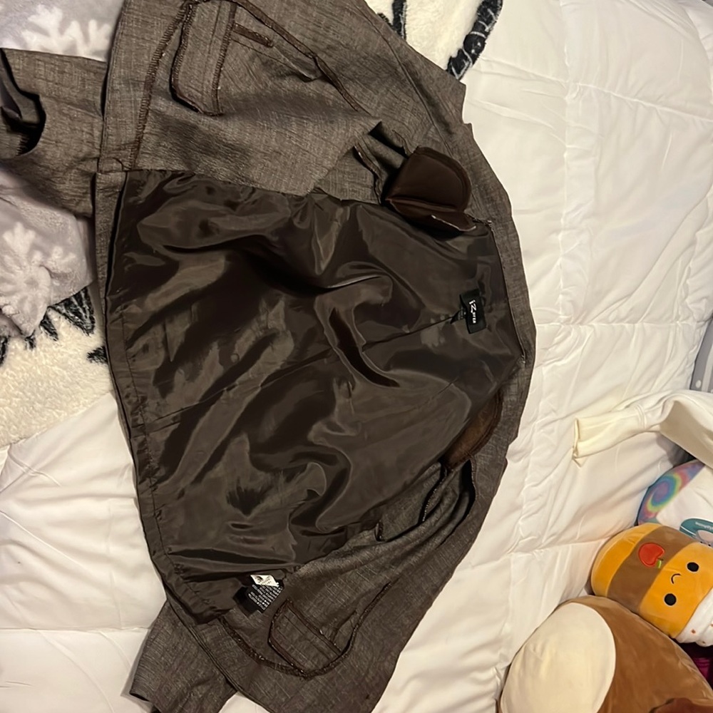 Dark grey buisness casual cropped blazer